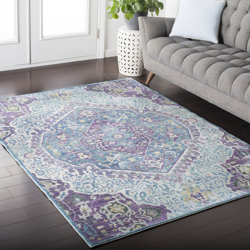 Fields Purple / Blue Area Rug & Reviews Birch Lane